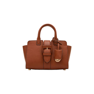 ANNE KLEIN TEXTURED BUCKLE SATCHEL BAG