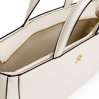 BOLSO BEIGE SATCHEL CON LOGO AW0AW18145