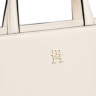 BOLSO BEIGE SATCHEL CON LOGO AW0AW18145