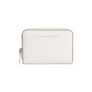 BILLETERA BEIGE TEXTURIZADA CON CREMALLERA Y LOGO