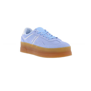 TOMMY JEANS WOMENS THE GREENWICH SUEDE PLATFORM TRAINERS