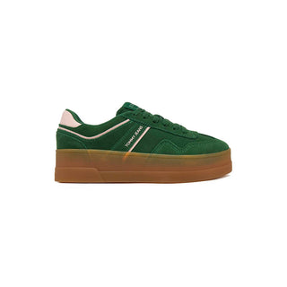 TOMMY JEANS WOMENS THE GREENWICH SUEDE PLATFORM TRAINERS